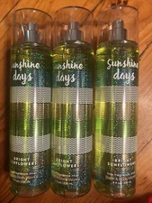 Bath & Body Works 3 X SUNSHINE DAYS 8 Oz FINE FRAGRANCE MIST