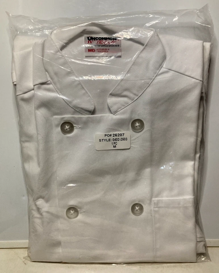 Uncommon Threads Classic 0402 Unisex Med White Long Sleeve Chef Coat w/ Pockets - Image 3 of 4