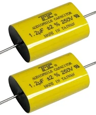 2x TMC AUDIOPHILE, 1.2uF ± 2%, 250V, MPA Film Capacitor for Crossover
