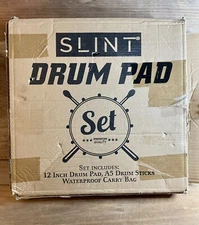 Silent 12 Inch Snare Drum Practice Pad and Sticks Double-Sided w/Storage Bag