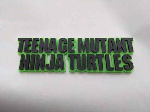 Teenage Mutant Ninja Turtles TMNT movie logo 3D printed color wall mount display - Picture 2 of 3