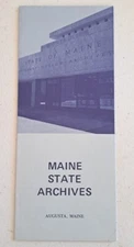 The Maine State Archives Library Museum Building Augusta ME Fold Out Brochure