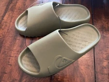 QUIKSILVER Men 9 Slides Cloudbreak Cloud Break Flip Flops Sandals Shoes OLIVE