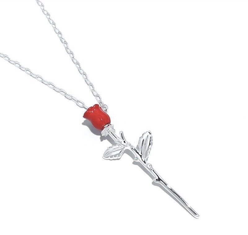 AMBUSH Rose Flower Metal Silver Gold Charm Pendant Necklace AMBUSH Rose Flower Metal Silver Gold Charm Pendant Necklace