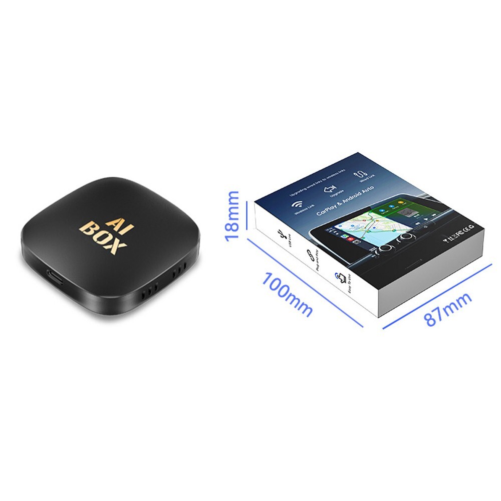 Wireless Carplay AI box Android Auto Adapter Mirror Link 2GB+16GB