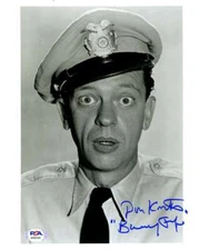 Don Knotts PSA DNA Coa Signed Barney Fife 8x10 Photo Mayberry Autograph