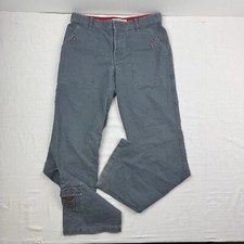 Vintage American Eagle Army Pants Womens 6 Gray Button Fly Hipster Pockets Y2K