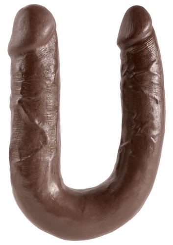 Fallo realistico doppio marrone pene finto vaginale anale dildo morbido sex toys - Foto 2 di 5