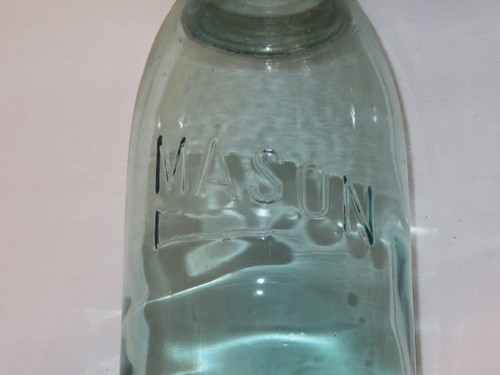 Boyd's Mason Green 2 qt Fruit Jar Shepherds Hook Stair/Step Zinc Lid New Seal #4 - Picture 11 of 12