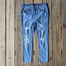 Judy Blue Skinny Fit JB82125LT Distressed Stretch Jeans Women's 13 /31 x 26