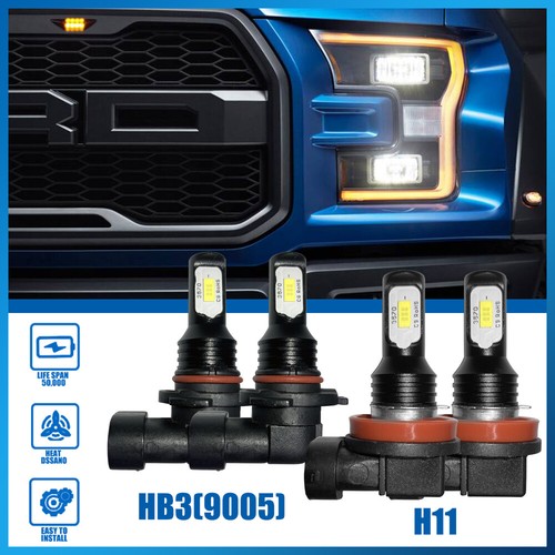 H11 9005 LED Headlight Bright Bulbs Kits 10000lm High Low Beam for GMC Chevrolet