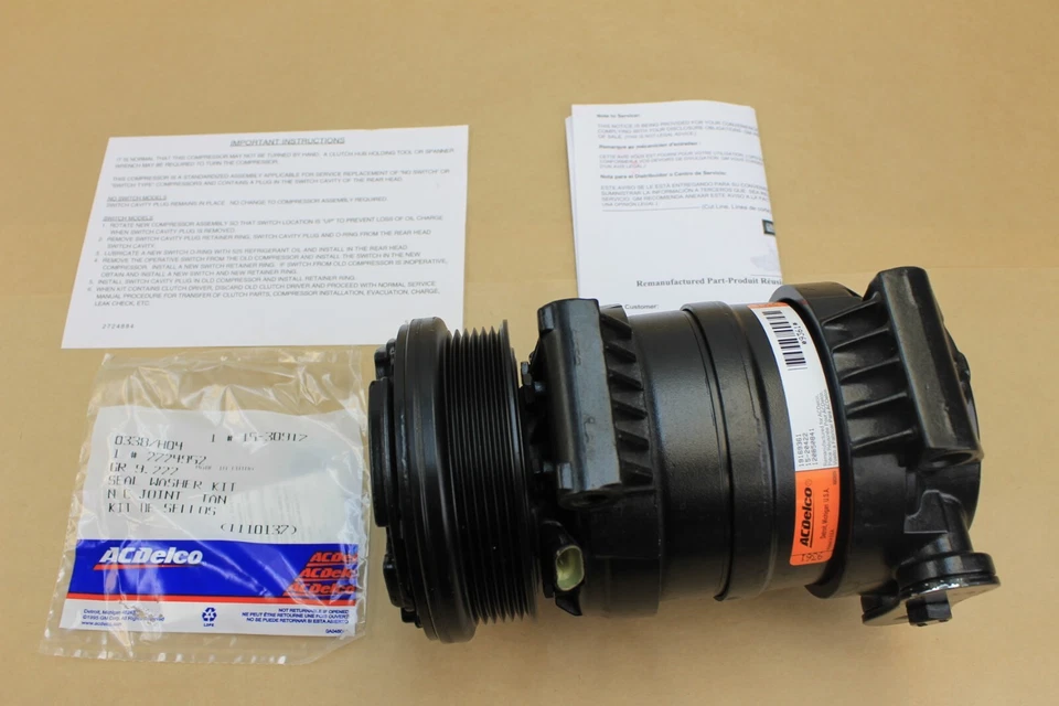 Compressor AC para 1996-2005 Chevy Astro/GMC Safari ACDelco GM ar condicionado - Imagem 2 de 4