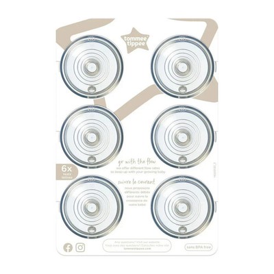 	Tommee Tippee Natural Start Baby Bottle Nipples Medium Flow 3+ Months Pack o...