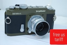 "Excellent  "Voigtlander Bessa-T Heliar 101 Years Olive with 50mm F3.5 lens set