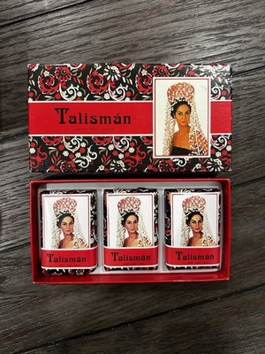 Vintage TALISMAN Perfumed Soap Set - Box of 3 - Made in Spain by Cabrerizo