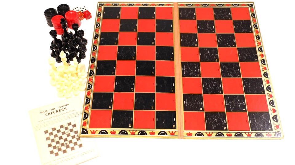 1960 TRANSOGRAM Chess/Checkers/Backgammon/Acey-Deucey - Image 4 of 4