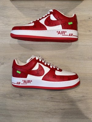 Nike Air Force 1 By Virgil Abloh Louis Vuitton LV Red Size 9 BRAND
