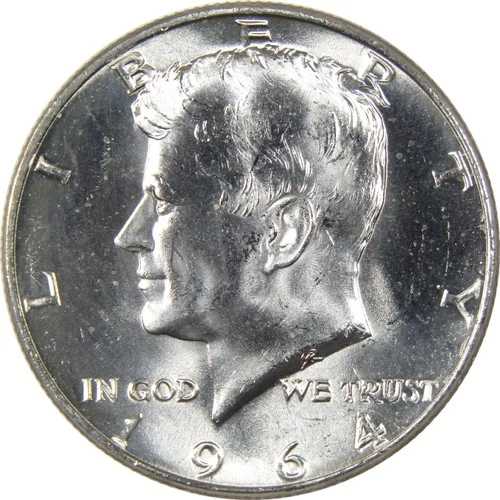 1964 Kennedy Half Dollar Uncirculated Silver 50c Coin