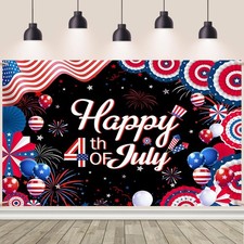 Large 4Th of July Decorations Banner Outdoor Patriotic Memorial Day Independence