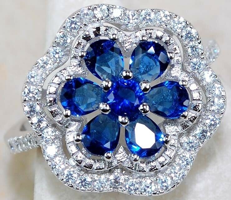 2CT Heat Treated Kyanite 925 Solid Sterling Silver Ring Sz 6 U3-6