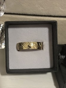 Authentic Engraved Dragon Phoenix Motif Ring - Strength, Rebirth - Size 6, Gold Plated