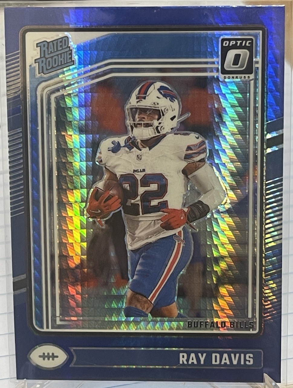 2024 Panini Donruss Optic Blue Hyper #283 Ray Davis Buffalo Bills Rookie