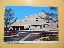 Flint College & Cultural Center Flint Michigan vtg postcard Whiting Auditorium