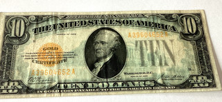 1928 $10 US Gold Certificate