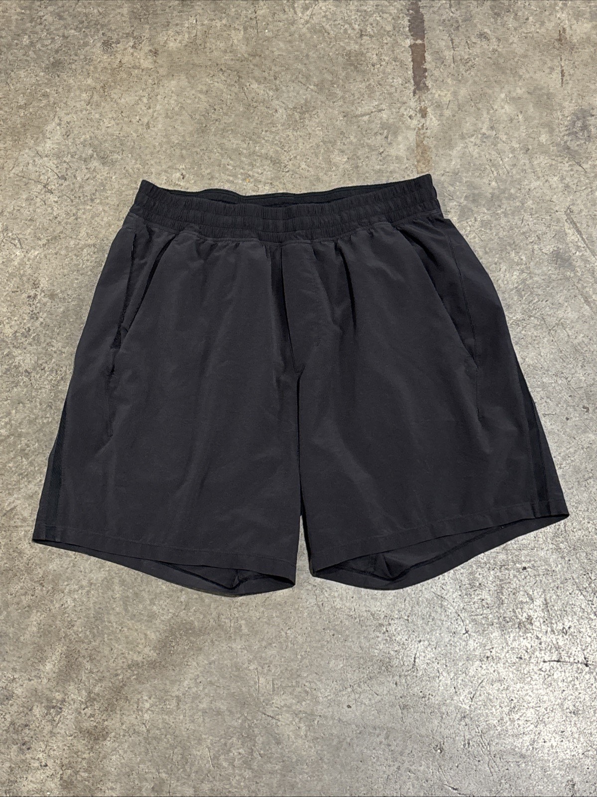 Lululemon Pace Breaker Shorts Mens M Black Drawstring Athletic Gym