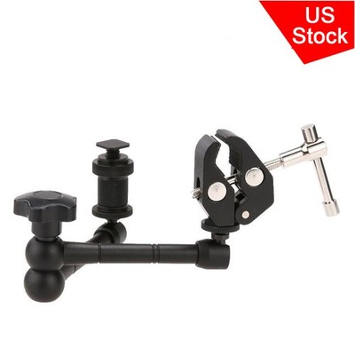 US 11'' Inch Magic Arm Super Clamp Crab Plier Clip Articulating for Camera DSLR