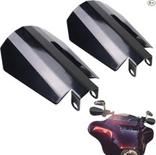Motorcycle Handguards Black Coffin Cut Stainless Steel Hand Guards Compatible Wi