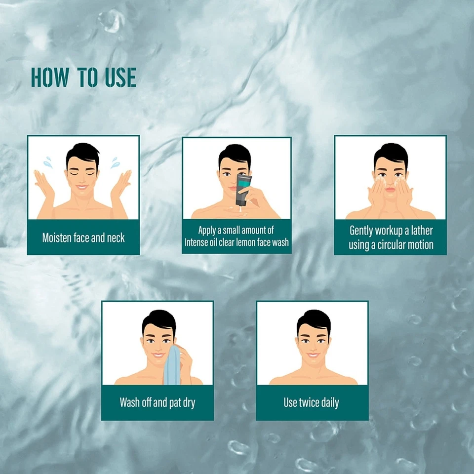 Jabón facial Himalaya Men Intense Oil Clear Limon|Piel de larga duración sin aceite-100 ml Foto 4 de 4