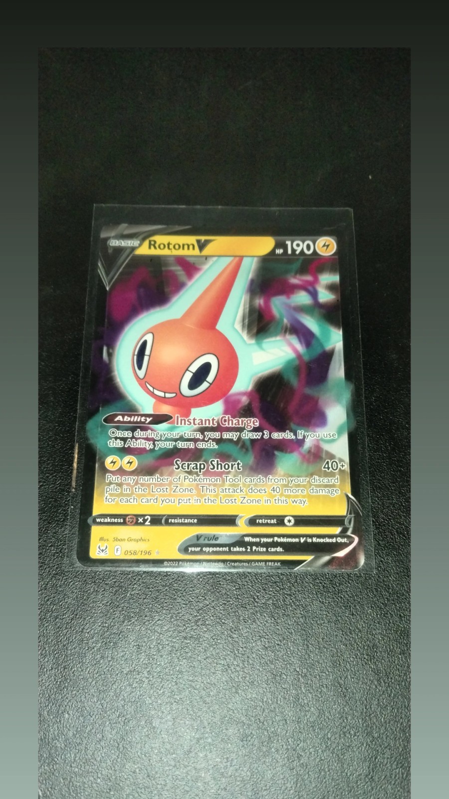 NM 2022 Rotom V Lost Origin #58 Full Art Holo