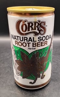 (P4) Vintage Soda Pop Can 12 Oz. Empty Corr's Natural Soda Root Beer