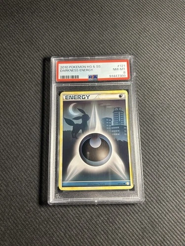 Pokémon TCG Darkness Energy (Basic) 121/123 Heartgold & Soulsilver PSA 8