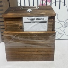 EXCELLO-Wooden Suggestion Box with Lock and K...