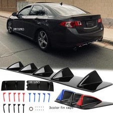 Rear Bumper Valance Diffuser Lip Blackredblue 5 Shark Fins For Acura Tsx Rdx Rear Bumper Valance Diffuser Lip Blackredblue 5 Shark Fins For Acura Tsx Rdx
