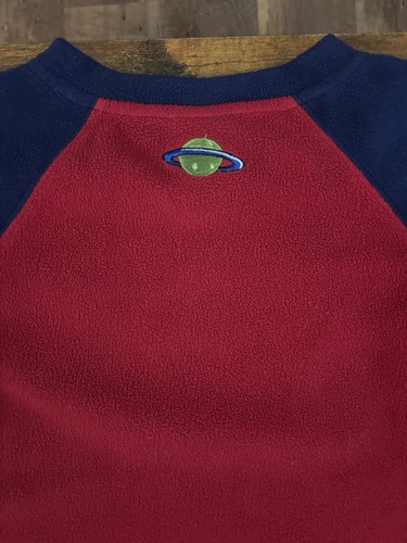 Vintage Disney Store Buzz Lightyear Red and Blue Fleece Pullover Child Small - Afbeelding 10 van 11