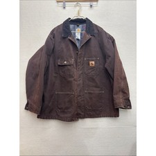 Carhartt 2XL vintage USA lined Canvas Duck Chore Jacket with Corduroy Collar
