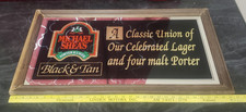 Michael Sheas Black & Tan Beer Sign Porter & Lager Bar Pub Mancave Vintage
