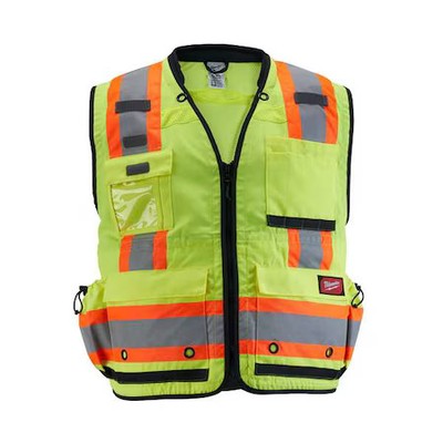 Milwaukee Tool 48-73-5161 Class 2 Surveyor's High Visibility Yellow Safety Vest