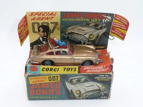 Corgi 261 James Bond 007 Aston Martin DB5  1st Issue w/ Baddies Boxed *vintage*