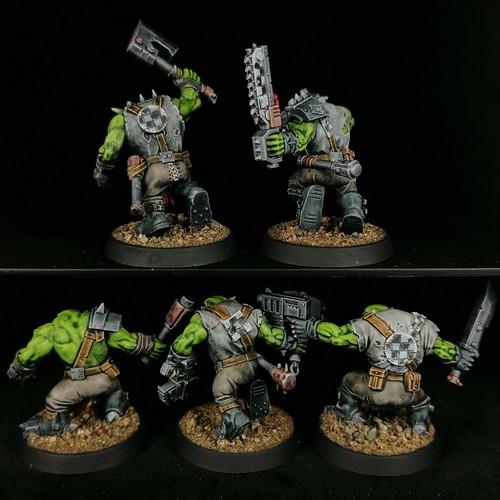 Pro-painted, Warhammer 40k, Squad Of 10 Ork Boyz, Power Klaw, Rokkit Launcher - Picture 5 of 17