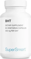Supersmart - BHT Supplement 300mg per Day - Butylated Hydroxytoluene | Non-GMO -