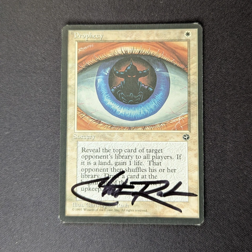 Signed Christopher Rush Magic The Gathering NM-MINT Prophecy Homelands 1995 MTG - Image 2 of 2