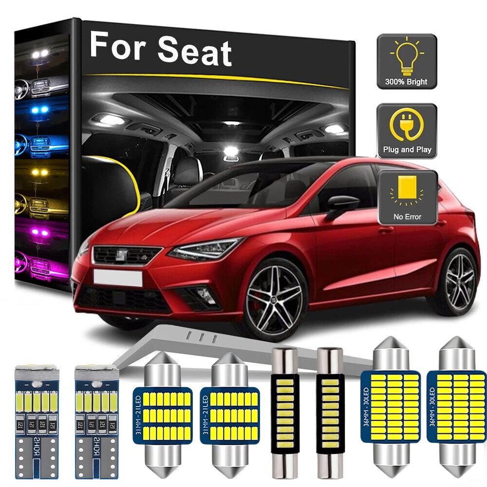 Kit paquete bombillas LED interiores para Seat Leon Ibiza Altea Arona Exeo Mii