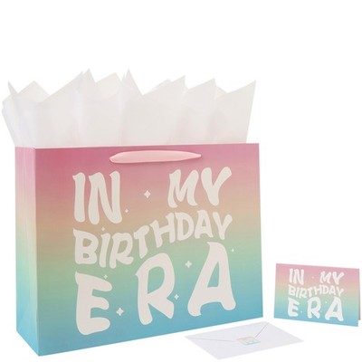 wishinside 16.5  Extra Large Rainbow Birthday Gift Bag Set with Handles, G
