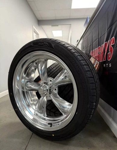 20x8 20x10 AMERICAN RACING VN515 TORQ THRUST WHEELS TIRES DODGE FORD F100 5x5.5 - Picture 4 of 5
