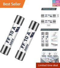 2PCS Fuses 6.3 x 32mm 10A 600V DC Digital Multi Meter Fuse Compatible,Multime...