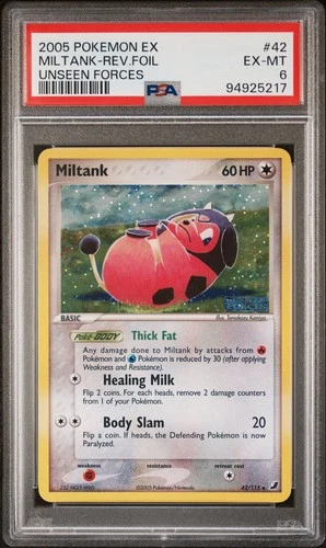 PSA 6 Miltank 42/115 Unseen Forces Reverse Holo Pokemon Slab